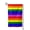Square, variant on Gay-Pride Flag Garden Flag Double Sided Flags with Vivid Color for Yard Lawn Garden Decor 12.5 x18 Inch Fillet