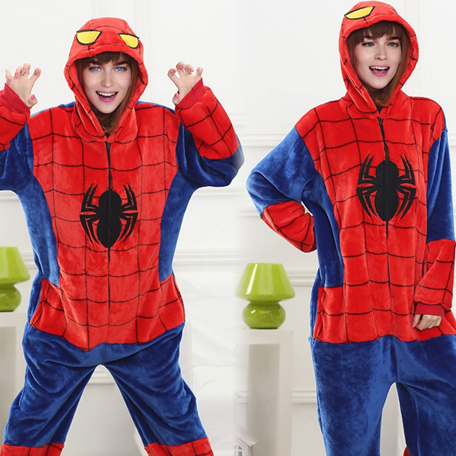 Alaiyaky Onesies Pajamas Unisex Adult for Women Men Animal Costume Cute Onesies Flannel Cartoon Cosplay Halloween Sleepwear