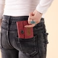 thumbnail image 7 of Wrangler Women's Wallet Minimalist Small Pocket Wallet Trifold Money Organizers Cute Ladies Wallet with Zipper Coin Pocket, Burgundy, 7 of 7