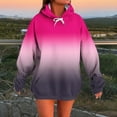 thumbnail image 2 of Olyvenn Oversized Sweatshirts for Women Trendy Loose Fit Pullover Tops Cute Gradient School Y2k Cute Hoodies Fall Outfits Hot Pink L, 2 of 5