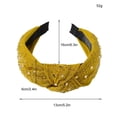 thumbnail image 2 of Fashion Korean Rhinestone Velvet Knot Wide Side Cross Head Wear Hair Hoop for Women Girls Full Drill Hairband Headband BLACK, 2 of 8