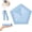 Blue, variant on Pencil Umbrella From Japan, Ultra Light Foldable Pocket Parasol With Upf 50+ Uv Block, Compact Windproof Design, Small Portable For Backpack Handbag Beach Commute Outdoor