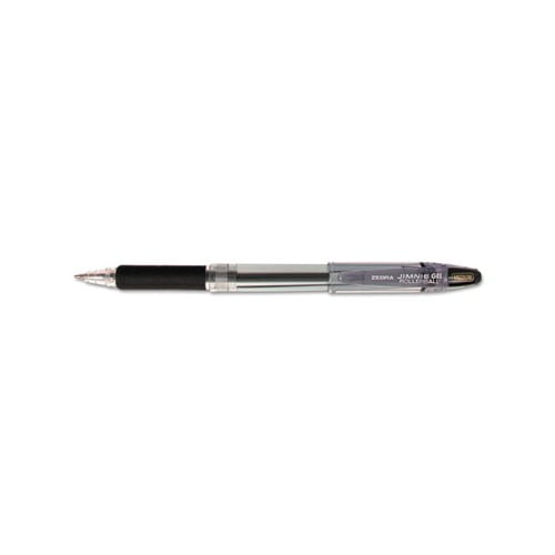 Jimnie Stick Gel Pen Medium 0.7mm, Black Ink, Smoke Barrel, Dozen