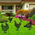 thumbnail image 2 of Regalos únicos para amantes de las gallinas, arte de metal para el patio con diseño exquisito, resistencia a la intemperie que garantiza la longevidad, decoración encantadora para cualquier jardín o, 2 of 6