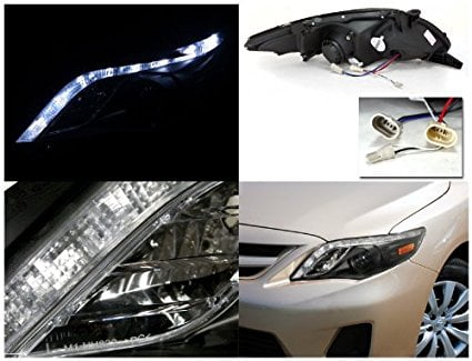 Spec-D Tuning 2LHP-COR11JM-TM Black Projector Headlight Housing
