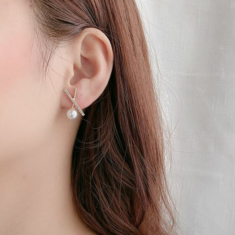 Korean 2024 pearl earrings