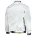 thumbnail image 3 of Men's Mitchell & Ness White Denver Nuggets Hardwood Classics  Throwback Wordmark Raglan Full-Snap Jacket, 3 of 3