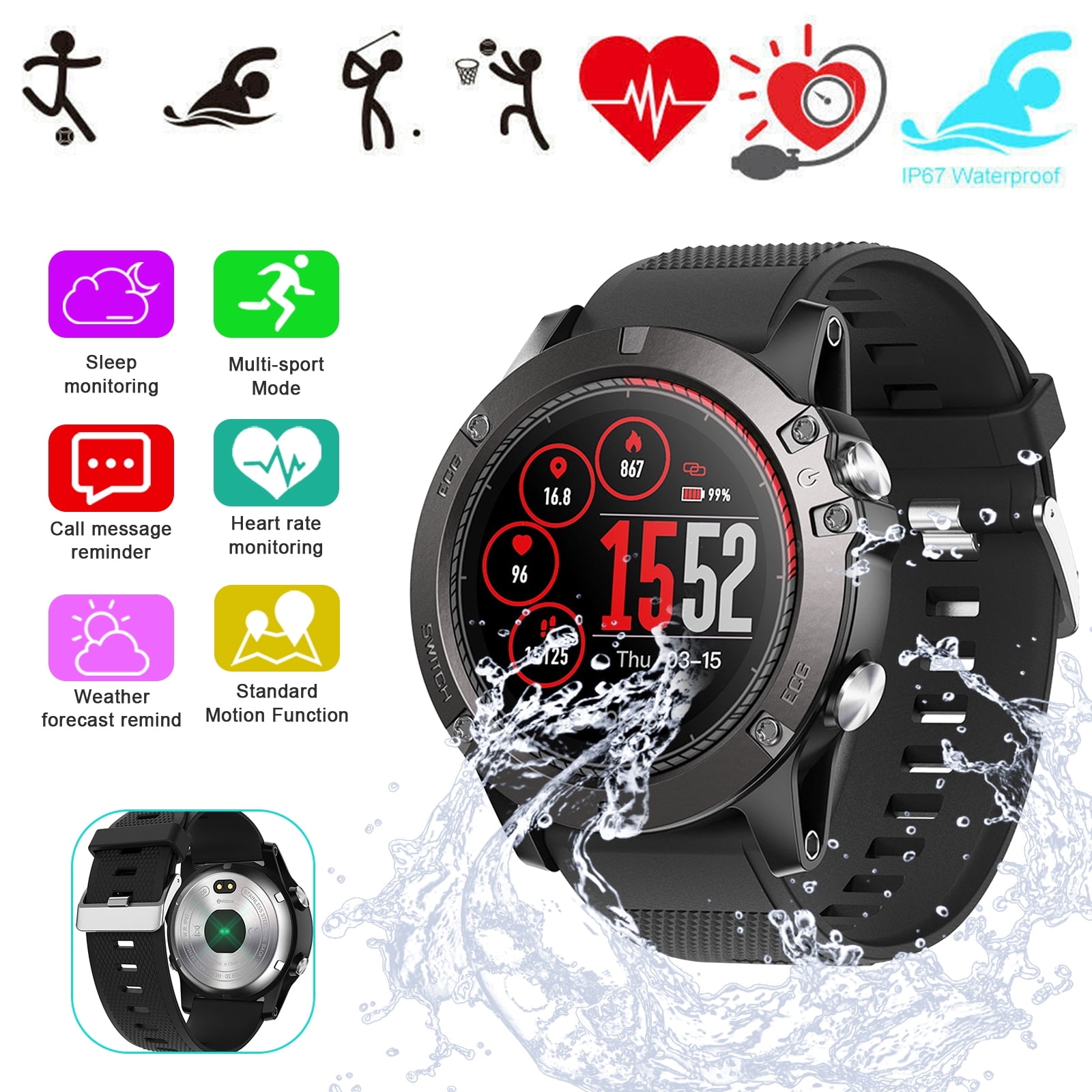 t8 smart watch military quality review