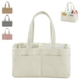 thumbnail image 6 of Diaper Caddy Organizer for Baby Nursery, Felt Storage Basket with Handles for Diapers, Wipes, Toys & Baby Essentials, Car Organizer, Oatmeal, 6 of 9
