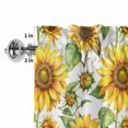 thumbnail image 2 of Valances for Windows Yellow Sunflower Spring Watercolor Flower Rod Pocket Short Curtain for Bathroom Living Room Bedroom Summer Green Leaves 1 Panel 42x12in, 2 of 9