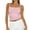 Pink #8, variant on WULMLEO Womens Adjustable Camisole Sleeveless Square Neck Spaghetti Strap Tank Tops Basic Shirt Beige S