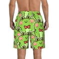 thumbnail image 3 of Kll Cute Green Frog Men'S Casual Summer Beach Shorts Hawaiian Shorts With Pockets-Medium, 3 of 9