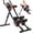 Black Red, variant on Ab Machine for Home, Dual Sliding Rails, 4 Levels, Foldable Design | 120° Curved Rail, 440 LBS Weight Capacity, Steel Frame, Thick Foam Knee Pads, LCD Monitor, Compact Storage Design - Black Red