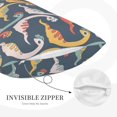 thumbnail image 2 of Plush Throw Pillow Covers, cute cartoon Dinosaur A Pillow Cases with Invisible Zipper, Breathable Microfiber Pillow Cases Standard Size for Sleeping Bedroom Sofa Living Room 14x20, 2 of 5