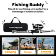 thumbnail image 6 of DaddyGoFish Kids Fishing Pole – Telescopic Rod & Reel Combo with Collapsible Chair, Rod Holder, Tackle Box, Bait Net and Carry Bag for Boys and Girls, 6 of 7