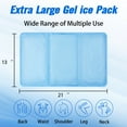 thumbnail image 4 of Ktinnead Oversized 21"x13" Large Ice Pack with Straps,Reusable Cold Pack with Soft Flannel Cover for Back Pain Relief, Cold Pads for Hip,Back,Blue, 4 of 8