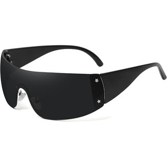 3 Pairs Y2K Sunglasses for Women Men, Trendy Shield Wrap  display picture 1