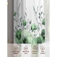 thumbnail image 6 of Green Blooms Floral Sheer Curtains 108 Inch Length 2 Panels Set Window Treatments, Farmhouse Spring Flowers Botanical Rod Pocket Semi Curtains for Living Room/Bedroom/Kitchen Décor, 104"W x 108"L, 6 of 7