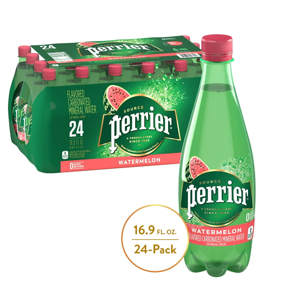 Perrier Watermelon Flavored Carbonated Mineral Water, 16.9 fl oz