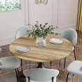 thumbnail image 5 of Light Brown Wood Grain Round Tablecloth for 36-44 Inch Tables,Fitted Table Cover with Elastic Edge,Western Farmhouse Barn Door Waterproof Outdoor Table Cloth Protector for Patio Garden Dinner Picnic, 5 of 9