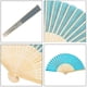 thumbnail image 1 of 12 Pack Hand Held Fans Silk Bamboo Folding Fans Handheld Folded Fan, 1 of 4