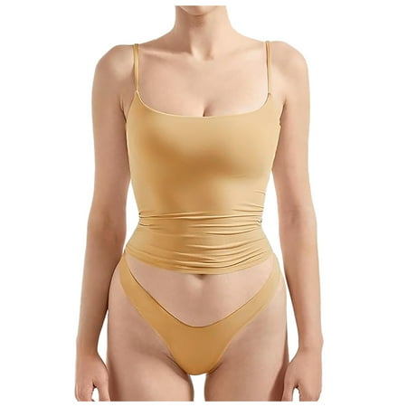YUDTA Tank Top with Built In Bra for Women Padded Wide Strap Camisoles Sports Bras for Women Cute Cami Top with Built In Bra Spring Tank Tops for Women 2025 Ribbed Tank Top Built In Bra Tube Top Bra