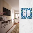thumbnail image 5 of Yayeee Rocker Switch Wall Plate 3-Gang 6.5"x4.6" Home Decorative Outlet Cover, Blue Dots, 5 of 6