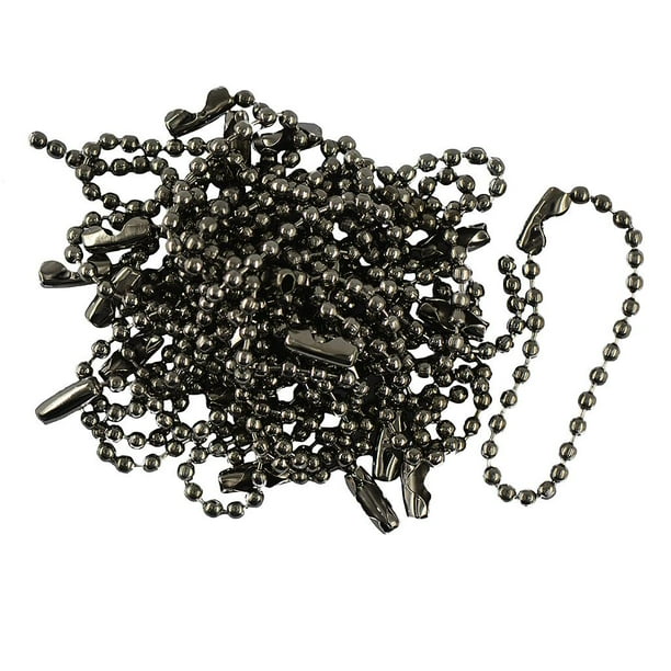 Conector de Cadena de bolas Hugo 20x10cm para álbum de recortes collar Gunblack Metal negro