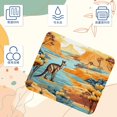 thumbnail image 3 of Alfombrilla de ratón cuadrada de 8,3 x 9,8 pulgadas, con diseño de luna y árboles de canguro para juegos de ordenador portátil, base de goma antideslizante con bordes cosidos, accesorio de, 3 of 7