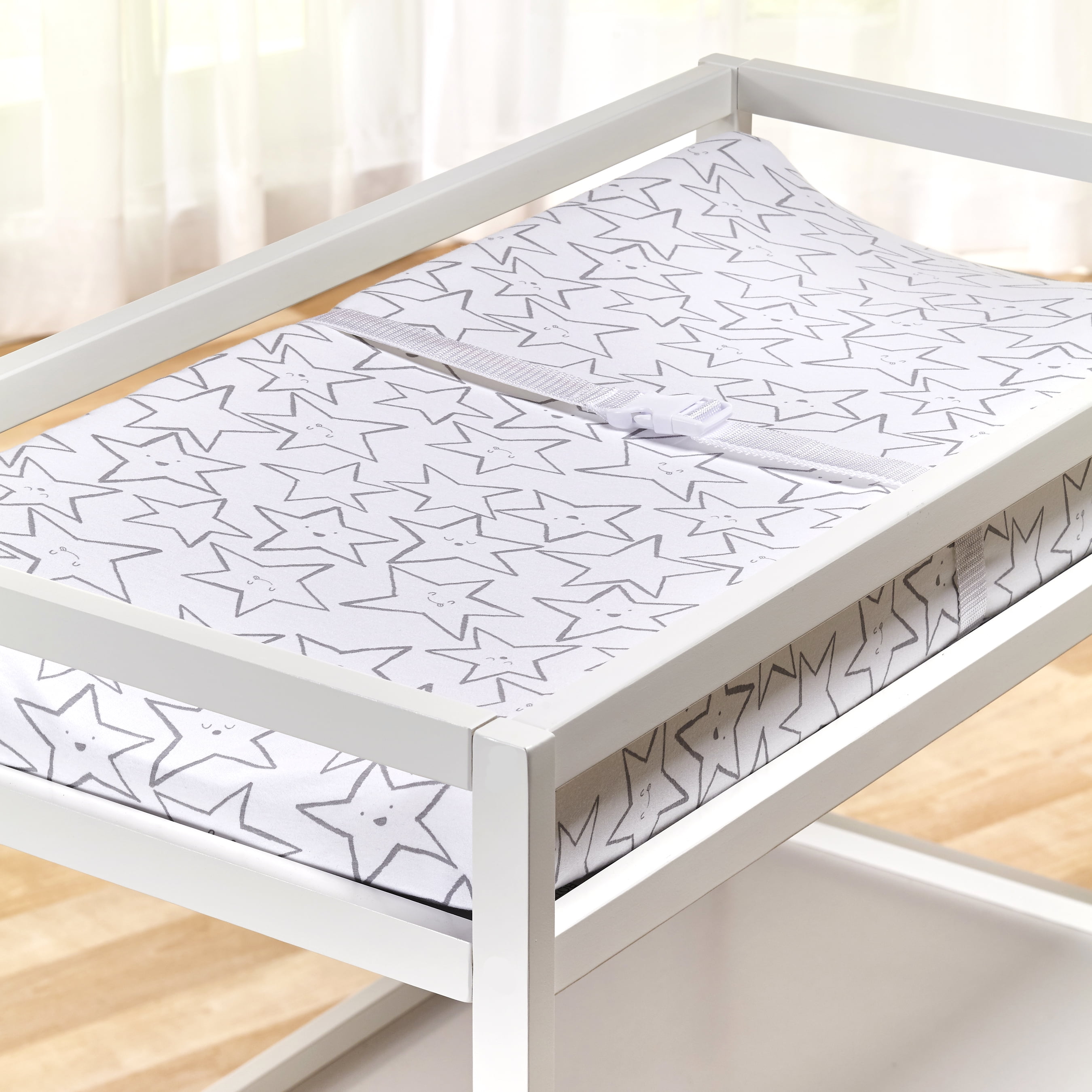 Little Star Organic Pure Organic Cotton Changing Pad Cover Blue