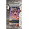 thumbnail image 2 of Ambesonne Blue Quilted Coverlet 2 Pcs, Reflections on Water View, Twin Size, Blue, 2 of 2