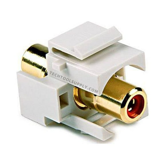 RCA to RCA White Quickport Insert - Red, RCAINSERTR-FW