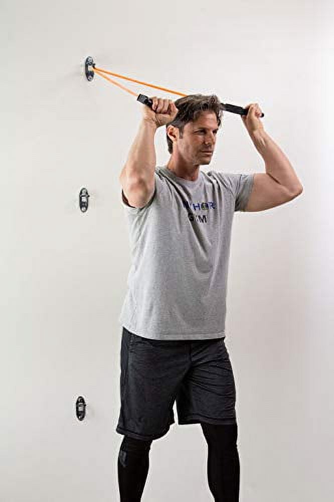 Anchor Gym Set of 3 Mini H1 Workout Wall Mount Solid Steel Anchors