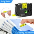 thumbnail image 2 of GREENCYCLE 2PK Compatible for Brother P-touch Black on Yellow 24mm TZ TZe TZe-S651 TZ-S651 TZe-651 TZ-651 Extra Strength Laminated Label Tape, 2 of 7