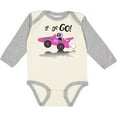 thumbnail image 3 of Inktastic Go Go Go Pink Racing Car Boys or Girls Long Sleeve Baby Bodysuit, 3 of 5
