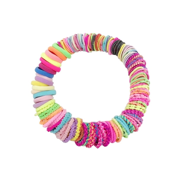 100/120 unidades: gomas para el pelo para niñas, accesorios para el pelo en colores dulces, gomas de colores, diademas y pinzas para el pelo, juego de bisutería