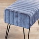 thumbnail image 3 of HOME SOFT THINGS OTOMAN/TABURETE SUPER SUAVE DE PIEL SINTÉTICA. OTOMAN TAPIZADO PARA REPOSAPIÉS CON PATAS DE METAL NEGRO Y ASIENTO ACOLCHADO. 48X33X43CM, ESPEJÍSMO AZUL, 3 of 5