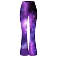 thumbnail image 3 of DHFJKG Women's High Waisted Yoga Pants Flared Leggings Galaxy Printed Buttery Soft Pilates Workout Pants Trendy Trousers, 3 of 4