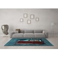 thumbnail image 3 of Ahgly Company Indoor Square Abstract Light Blue Modern Area Rugs, 8' Square, 3 of 4