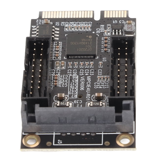 Mini PCIE To 4 Port 19Pin Expansion Card, Mini PCIE To USB3.0 Adapter Plug and Play High Speed 5Gbps Charging Interface for Computer
