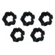 thumbnail image 3 of Pro Satin Scrunchies, más suaves que la seda, Hair Scrunchies para prevención del encrespamiento, lazos de satén para prevención de roturas y preservación suave del estilo, paquete de 5, negro, 3 of 5