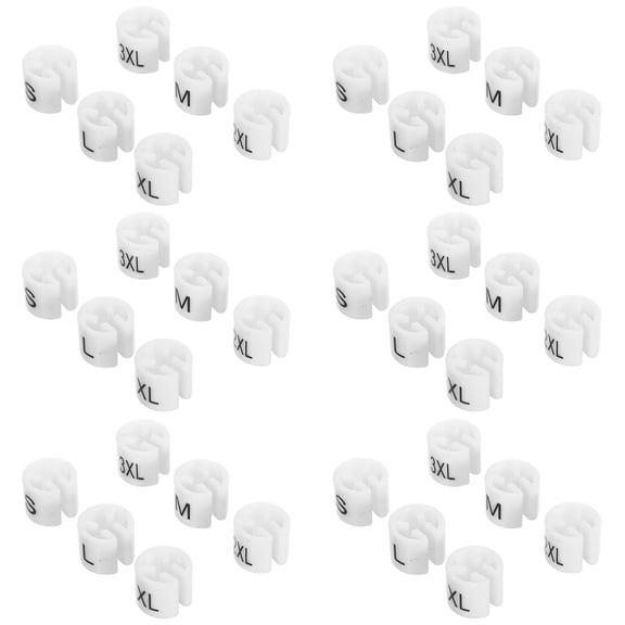 MLINS 120pcs Clothes Hanger Size Markers Clothing Size Tags Plastic Hanger Clips for Wardrobe Organization Home Laundry Garment Accessories