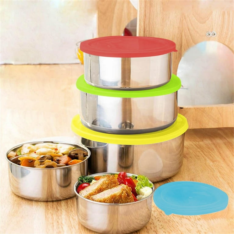 Yika Tupperware 5 Pcs Stainless Steel Home Kitchen Food Container