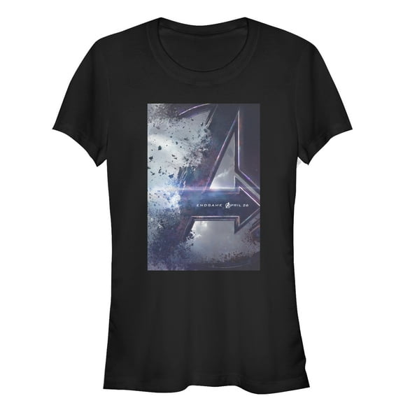 Junior's Marvel Avengers: Endgame Movie Poster  Graphic Tee Black X Large