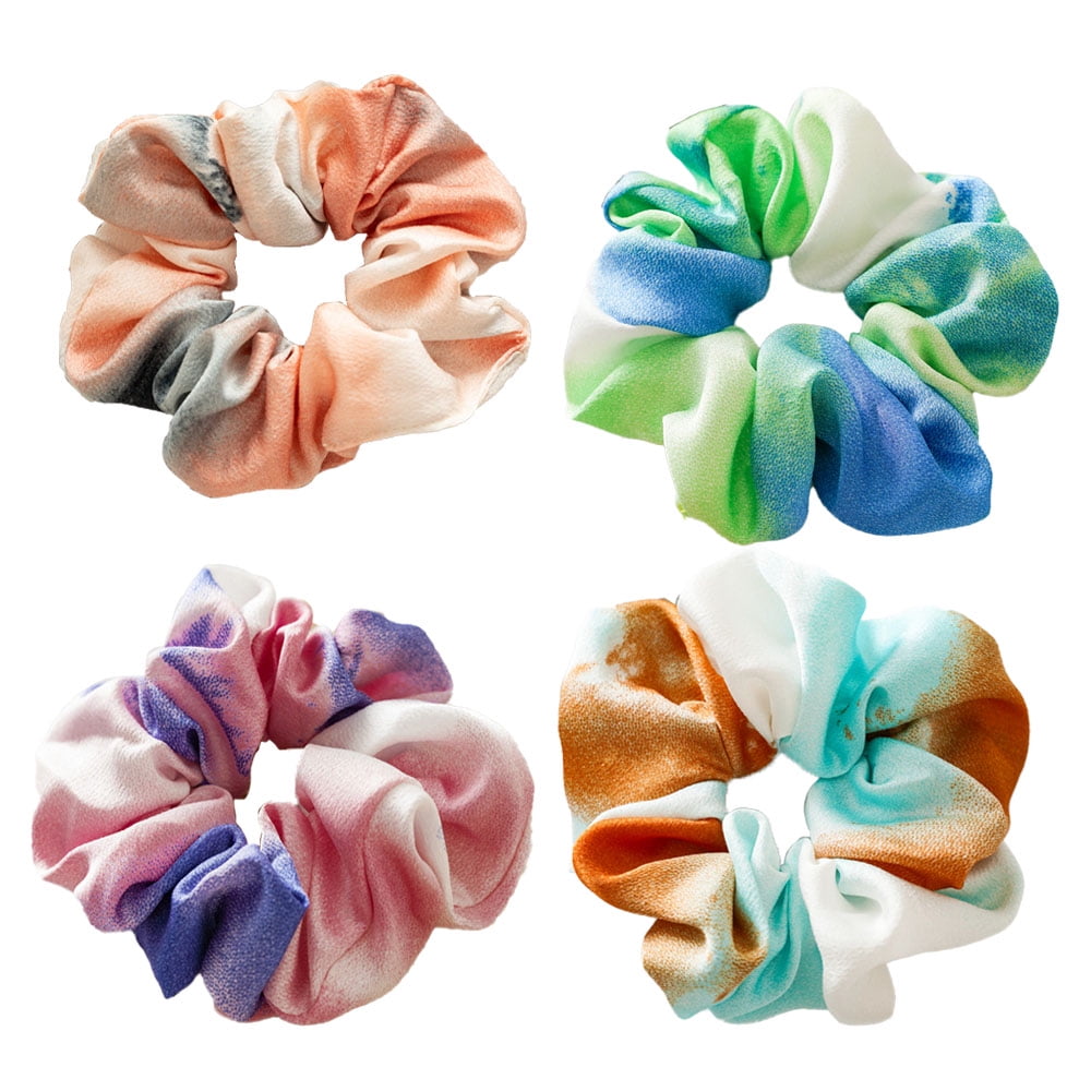 BBTO 10 Pieces Satin Scrunchies Hair Ties Silky Small Elastic Hair Bobbles  Ponytail Holders Curly Hair Accessories for Women Girls Kids Adults (Retro  Colors)