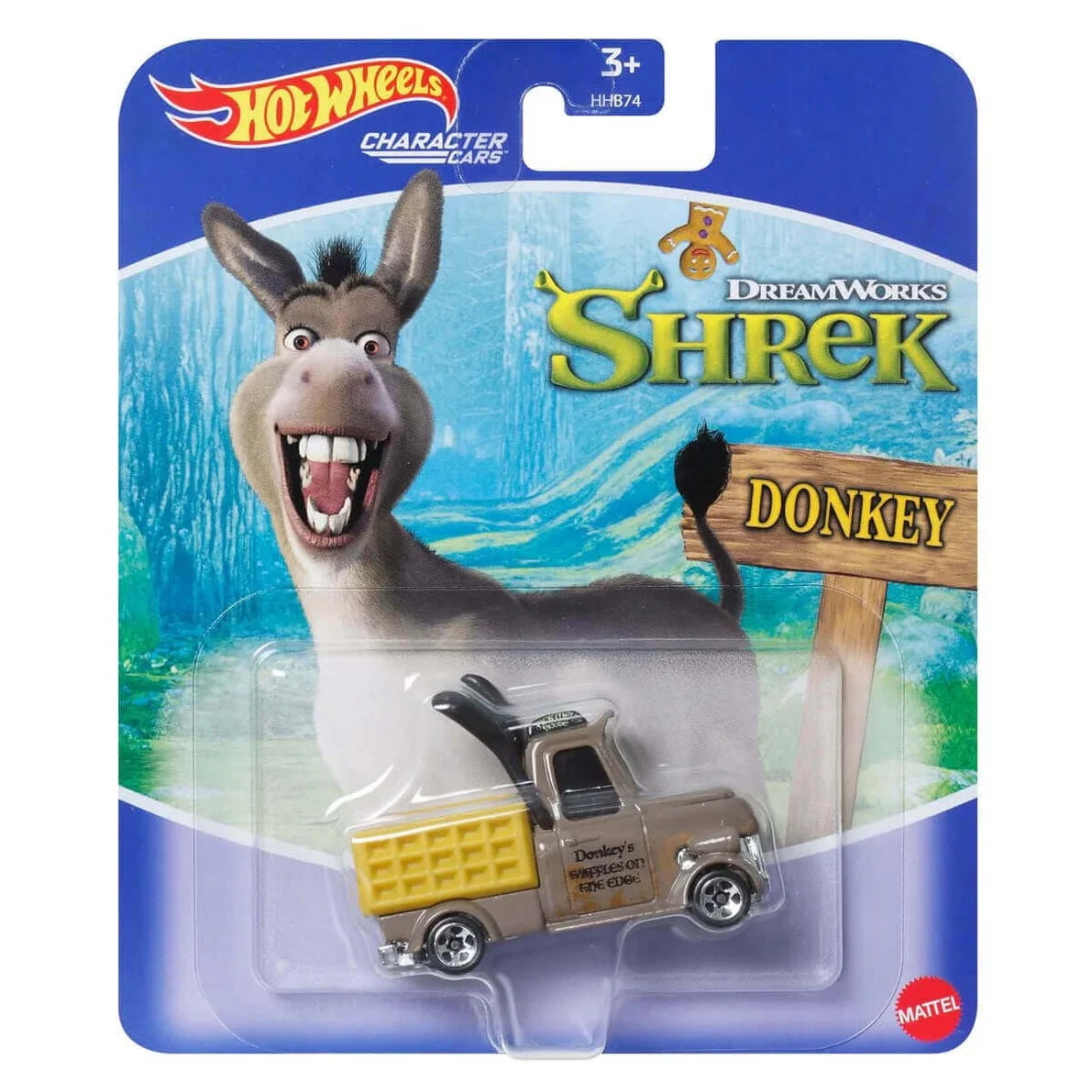 Hot Wheels DreamWorks Character Cars Collection Set, 5-Pack, Dragons, Puss in Boots, Kung Fu Panda, Shrek HHB74-956M