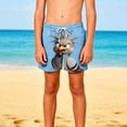 thumbnail image 1 of Pantalones cortos de playa para niños y niñas, de color liso, con estampado bonito, transpirables y con bolsillos, para verano, 1 of 9