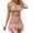 Pink, variant on SEMPAI 3 Piece Swimsuits for Women, Ribbed Bikini Set with Ruffle Cover Up Skirt, Cross Bathing Suits Beach Vacation
