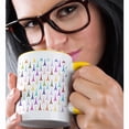 thumbnail image 2 of 3dRose, Rainbow Eiffel Tower pattern - Colorful Paris Towers on white - Multicolor France - Multicolored, 11oz Two-Tone Yellow Mug, 2 of 7