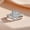 Pink, variant on Square Halo Minimal Ring, Dainty Engagement Ring, 18K Gold Over Silver